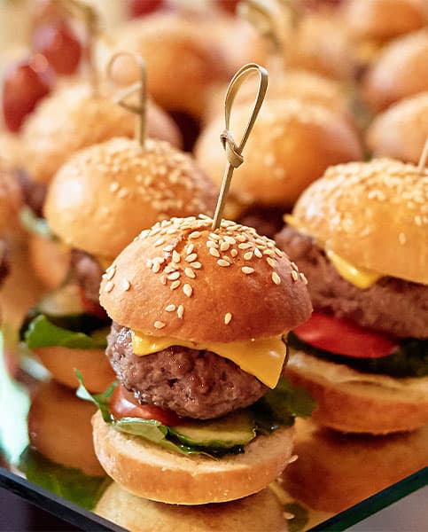 plate of burgers